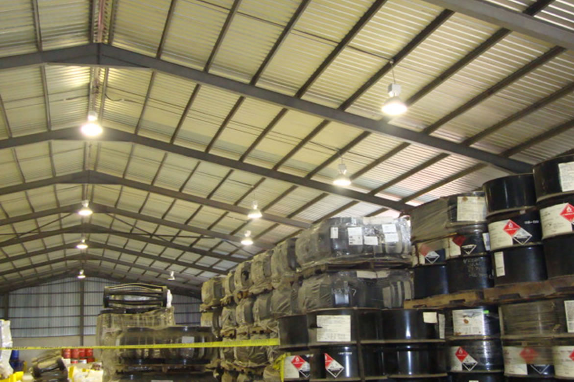 Halliburton Warehouse Electrification - Installed Highbay Lighting